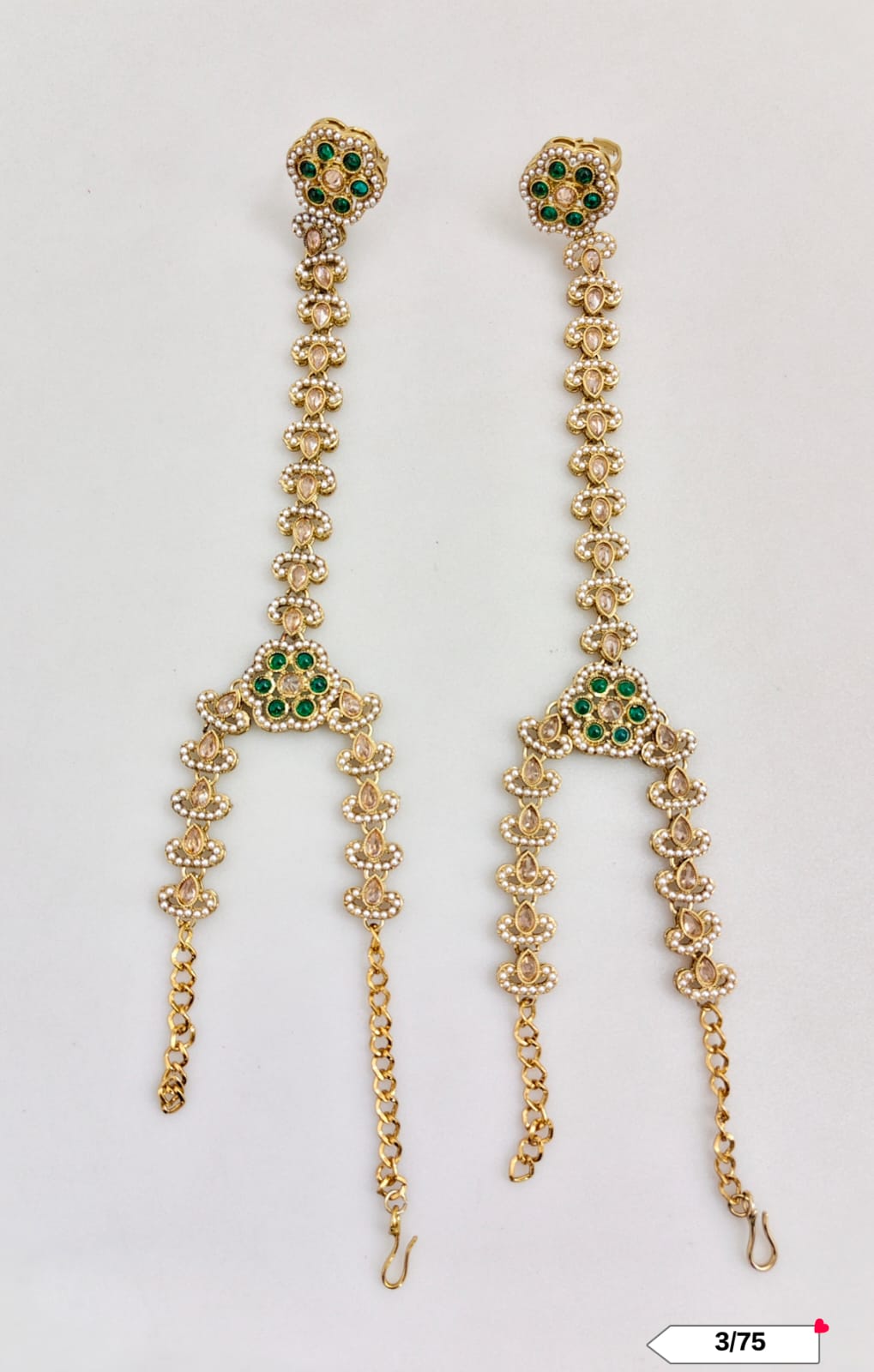 Antique Gold Plated Hathpanja Set